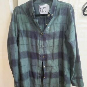 Peau de Loup green flannel